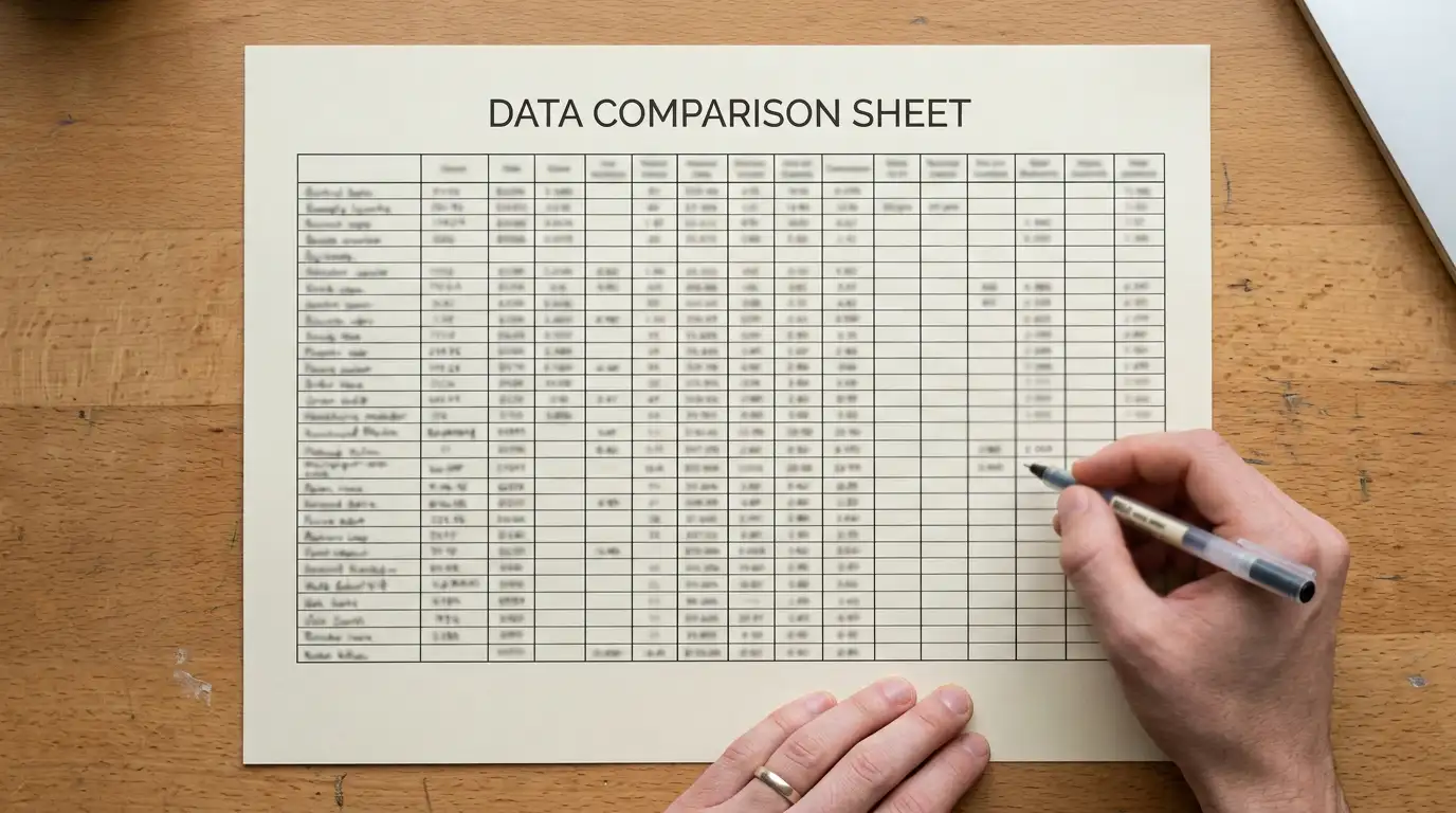 Australian bank daily transfer limits compared on a printed summary sheet