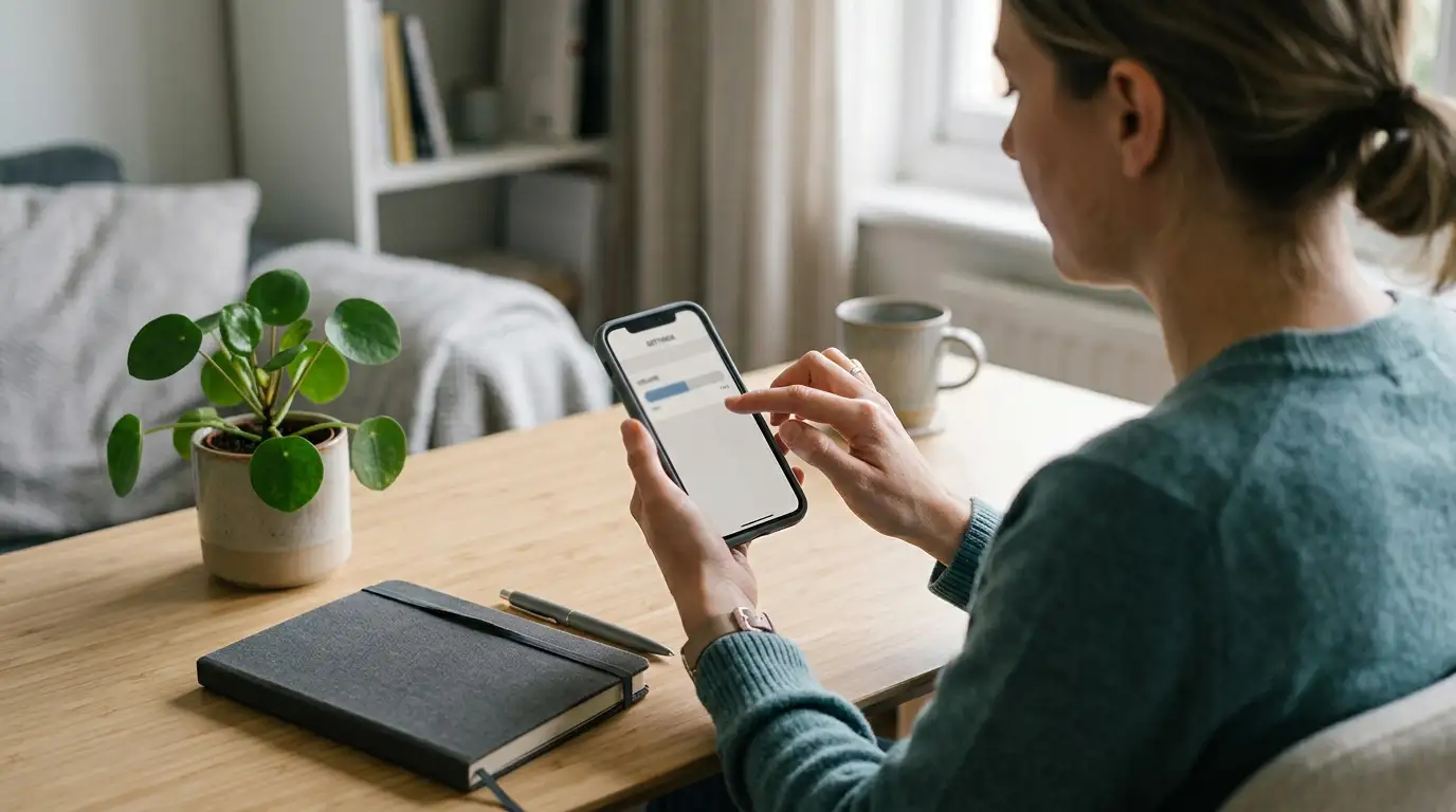 Person adjusting daily transfer limits in an Australian banking app