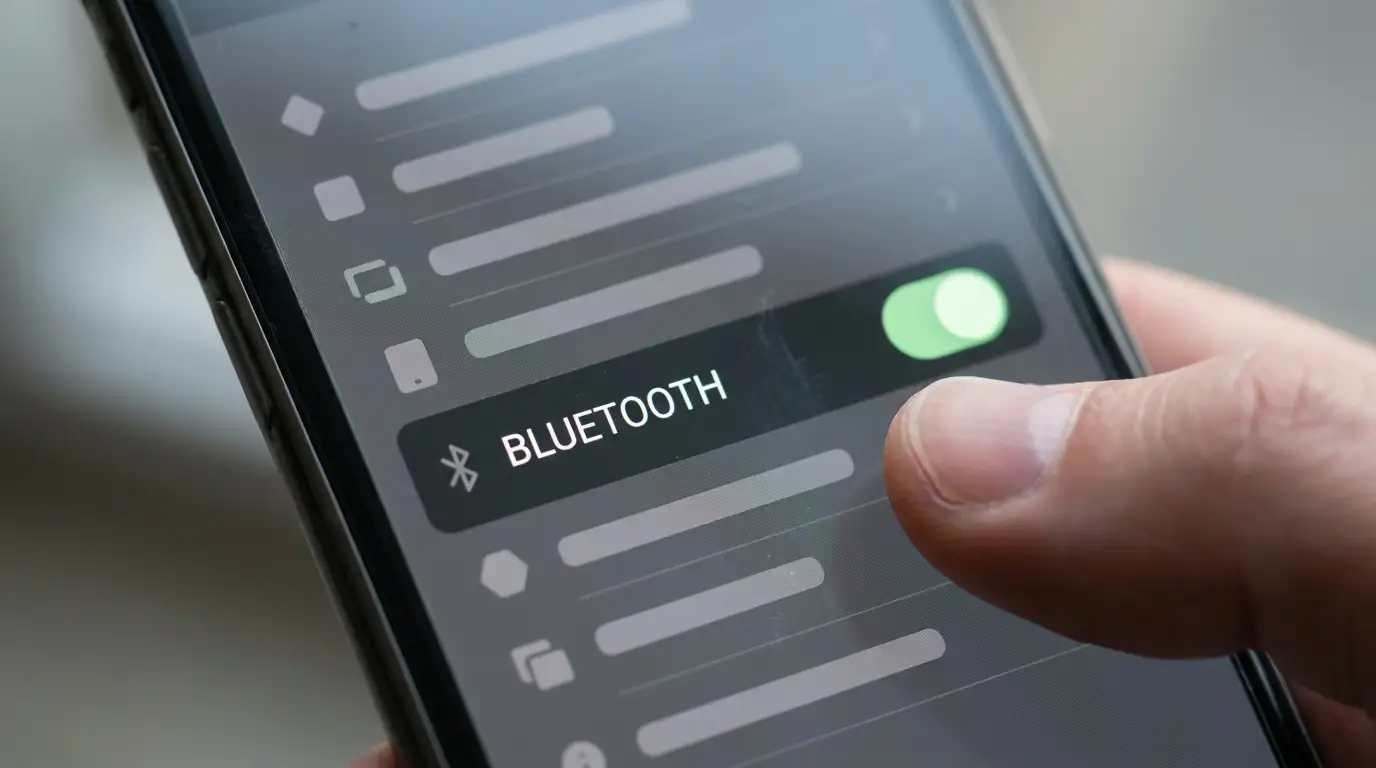 Close-up of a banking app settings screen with a spending control toggle switched on