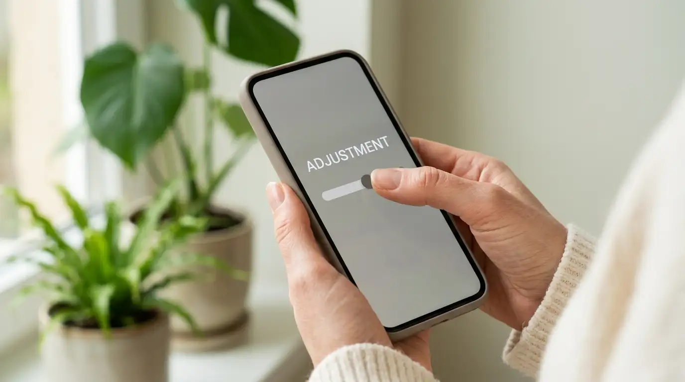 Person setting a daily payment limit in a banking app as a spending control