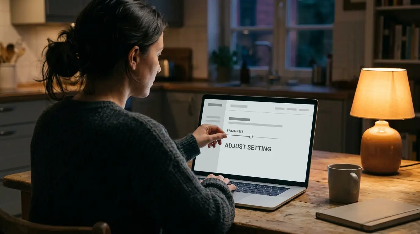 Person setting a spending limit in a plain account settings screen on a laptop