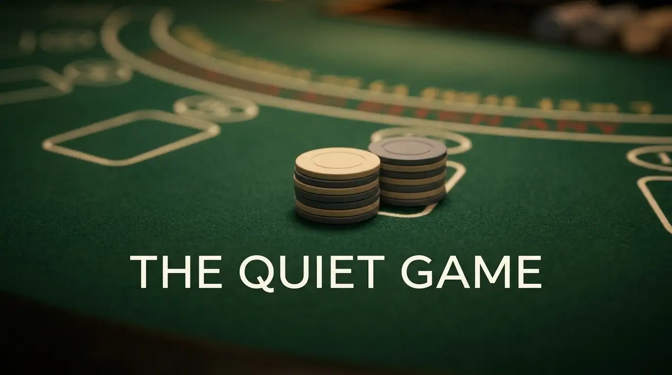 Live blackjack table felt with generic chips and no dealer visible