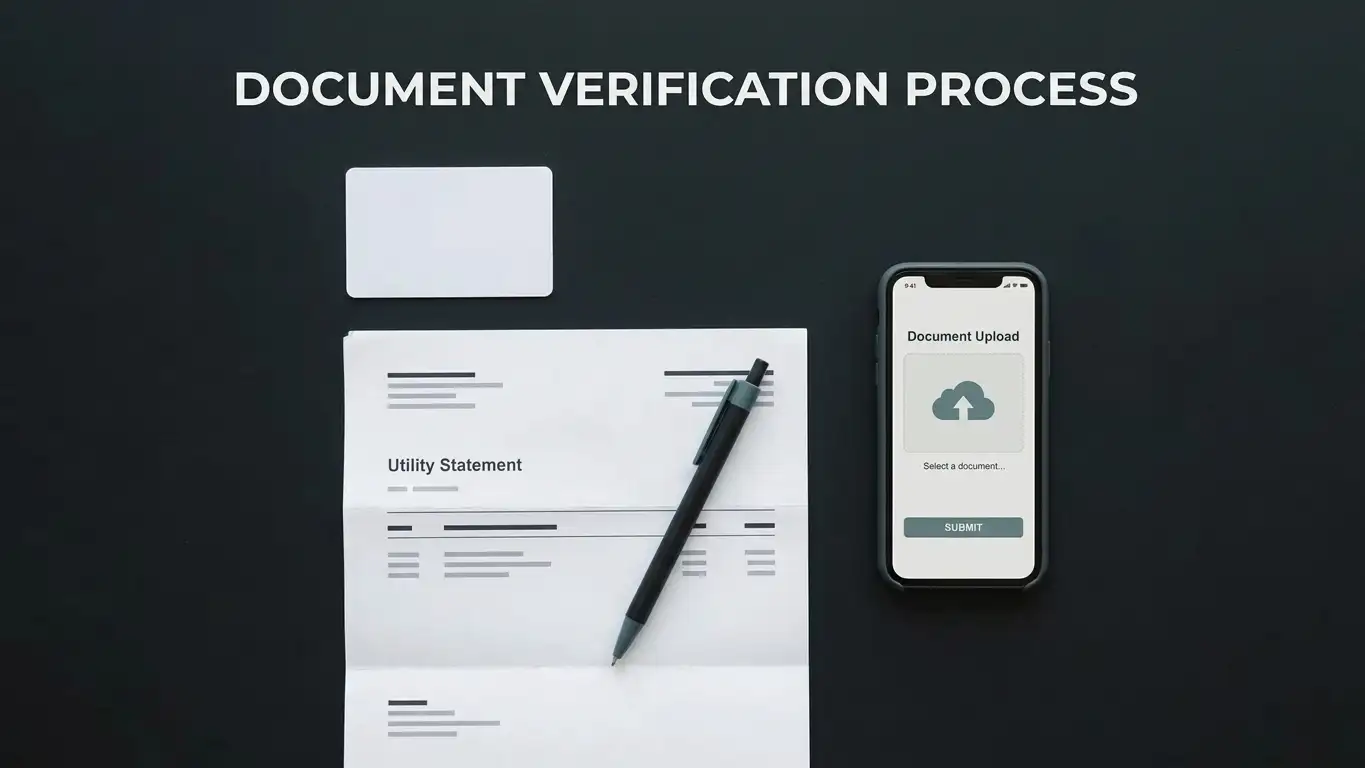 Identity documents laid out for verification before a fast withdrawal request