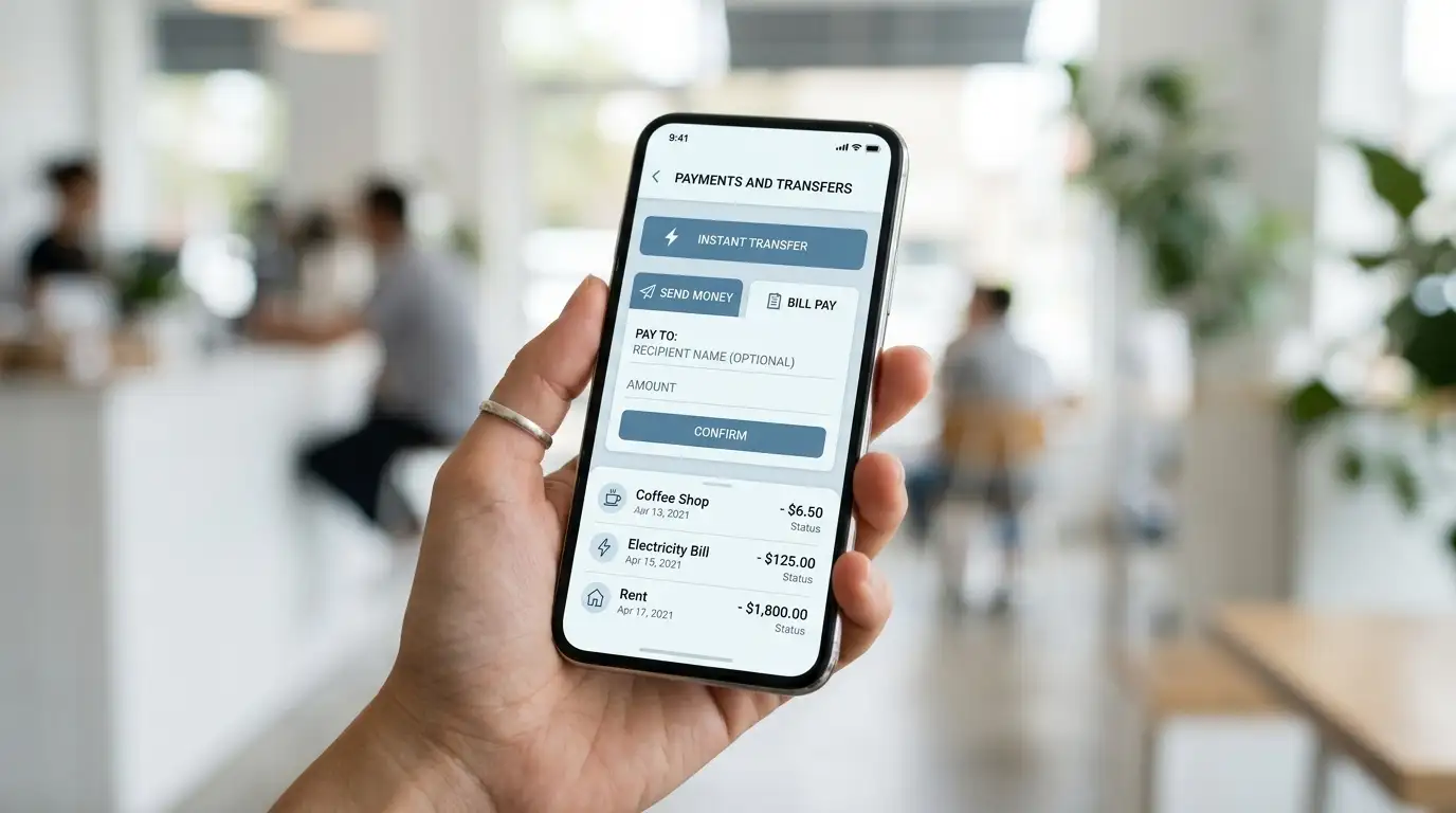 PayID banking app screen showing instant transfer options for online casino deposits