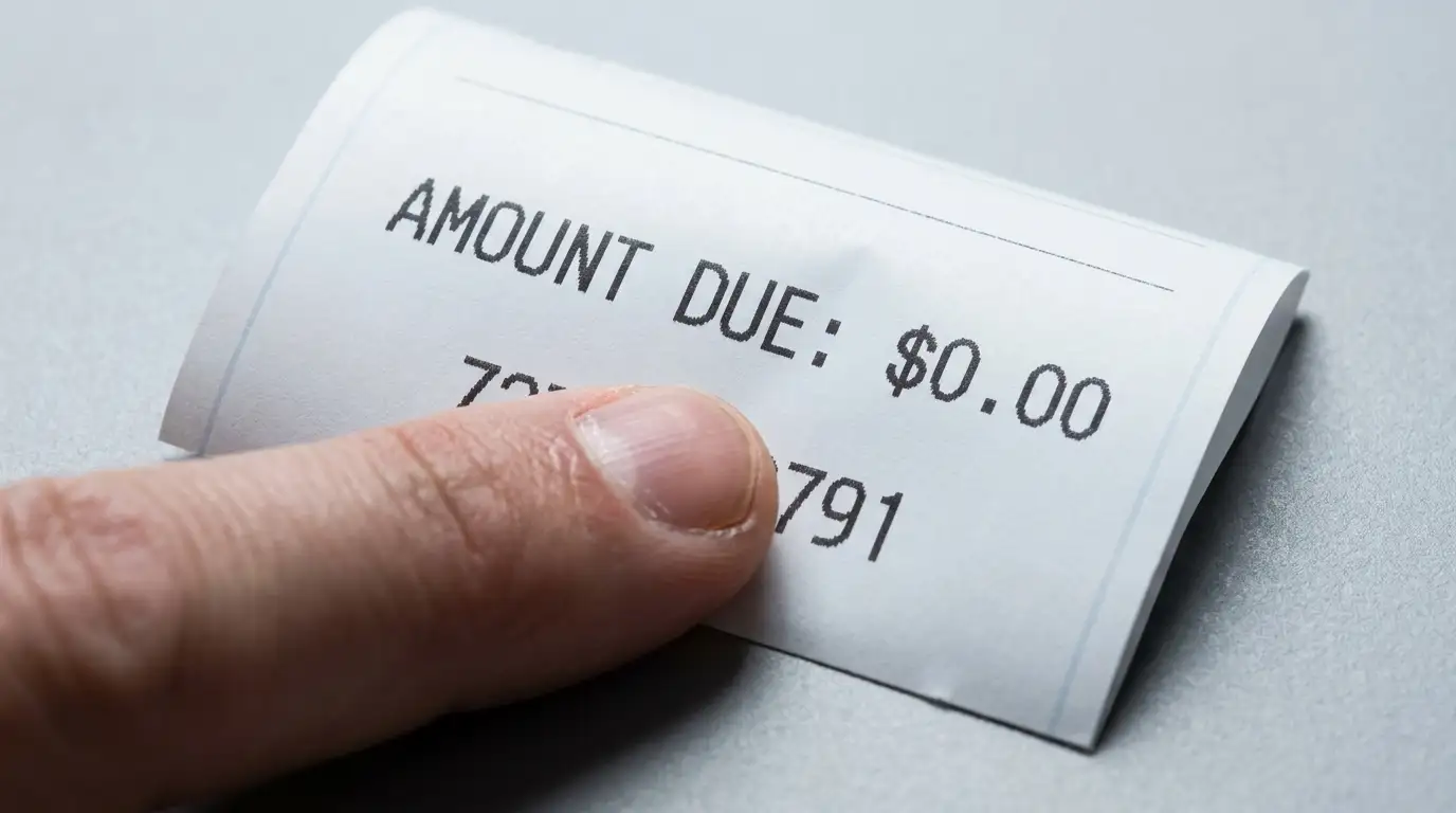 Close-up of a printed voucher slip showing a masked prepaid payment code